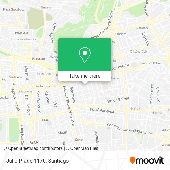 Julio Prado 1170 map