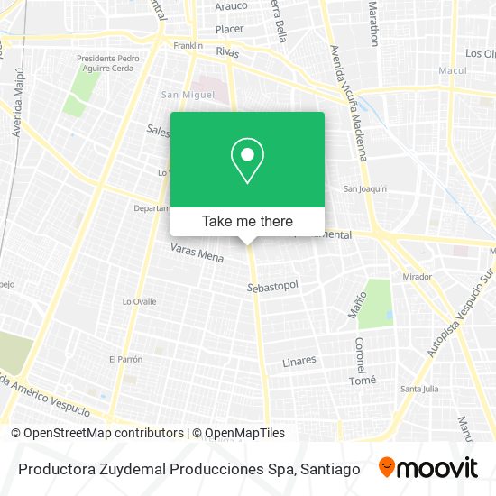 Productora Zuydemal Producciones Spa map