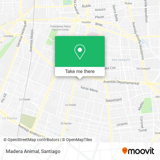 Madera Animal map