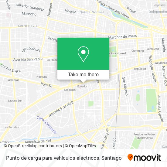 Mapa de Punto de carga para vehículos eléctricos