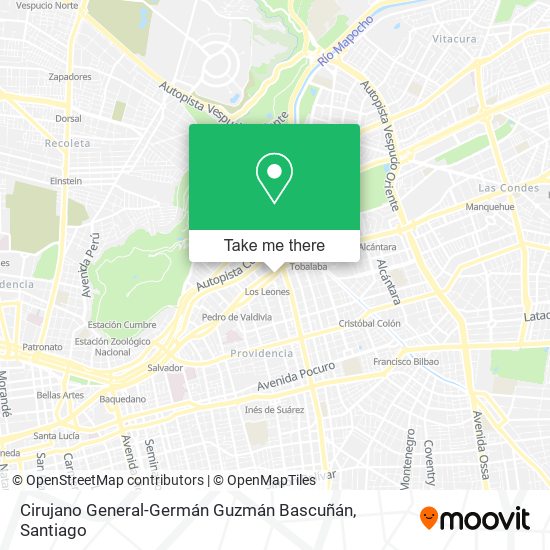 Cirujano General-Germán Guzmán Bascuñán map