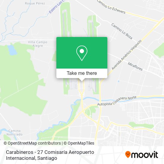 Carabineros - 27 Comisaría Aeropuerto Internacional map