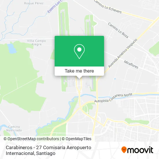 Carabineros - 27 Comisaría Aeropuerto Internacional map
