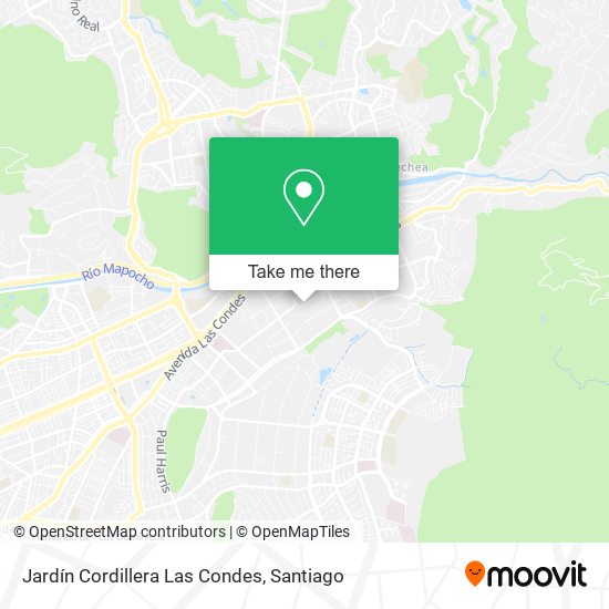 Jardín Cordillera Las Condes map