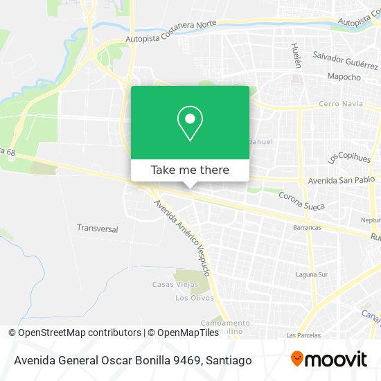 Mapa de Avenida General Oscar Bonilla 9469
