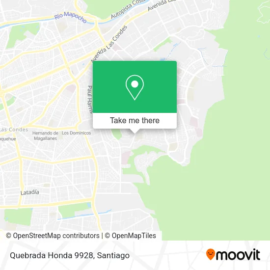 Quebrada Honda 9928 map