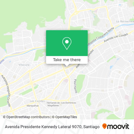 Mapa de Avenida Presidente Kennedy Lateral 9070