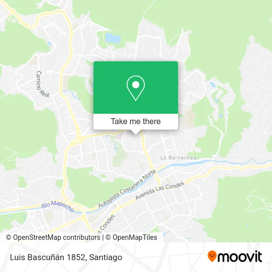 Luis Bascuñán 1852 map