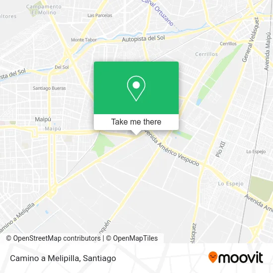 Mapa de Camino a Melipilla
