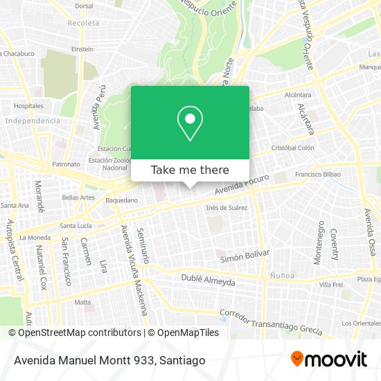 Avenida Manuel Montt 933 map