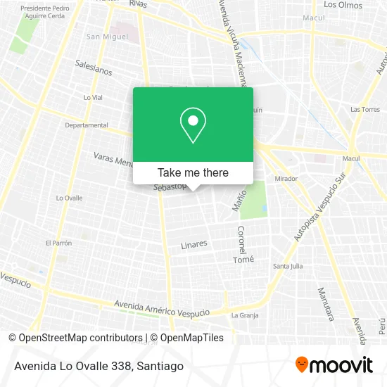 Mapa de Avenida Lo Ovalle 338