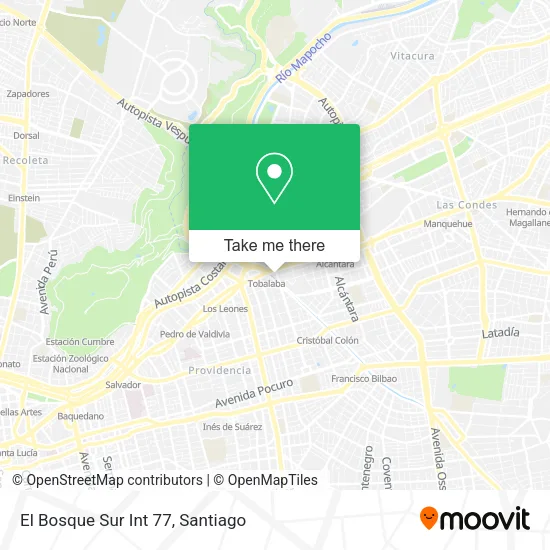 El Bosque Sur Int 77 map