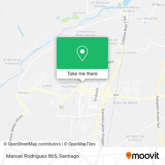 Manuel Rodríguez 865 map