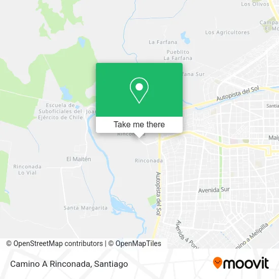 Camino A Rinconada map