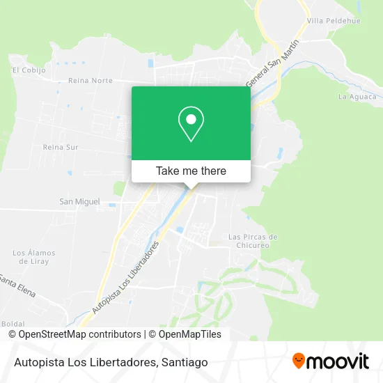 Autopista Los Libertadores map