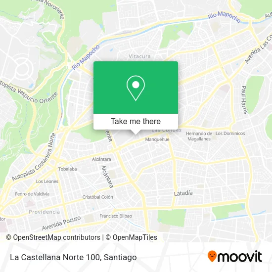 La Castellana Norte 100 map