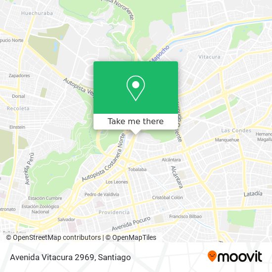 Mapa de Avenida Vitacura 2969