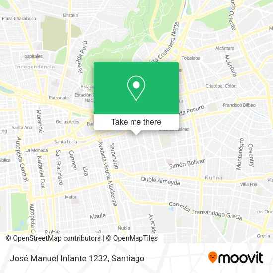 José Manuel Infante 1232 map