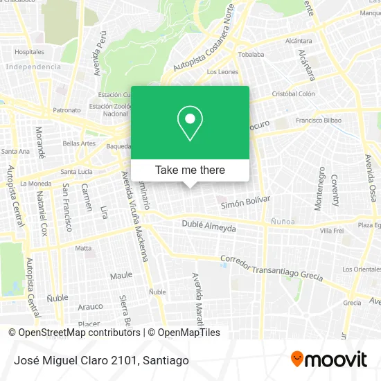 José Miguel Claro 2101 map