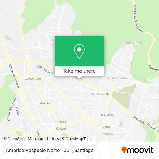 Américo Vespucio Norte 1001 map