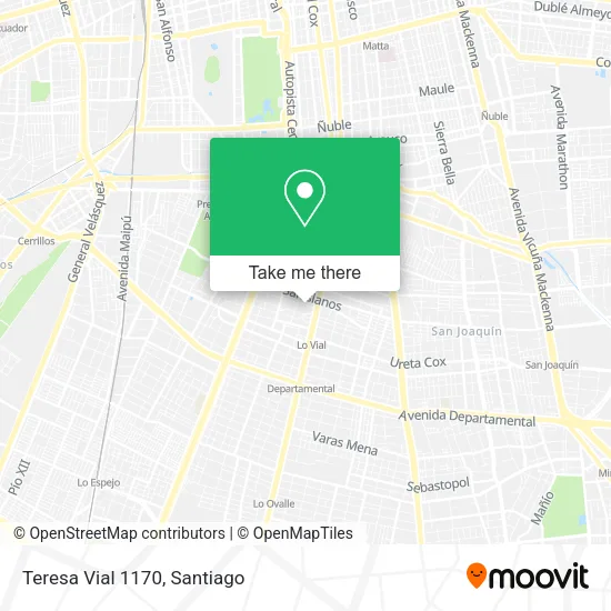 Teresa Vial 1170 map