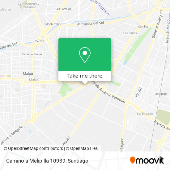 Camino a Melipilla 10939 map