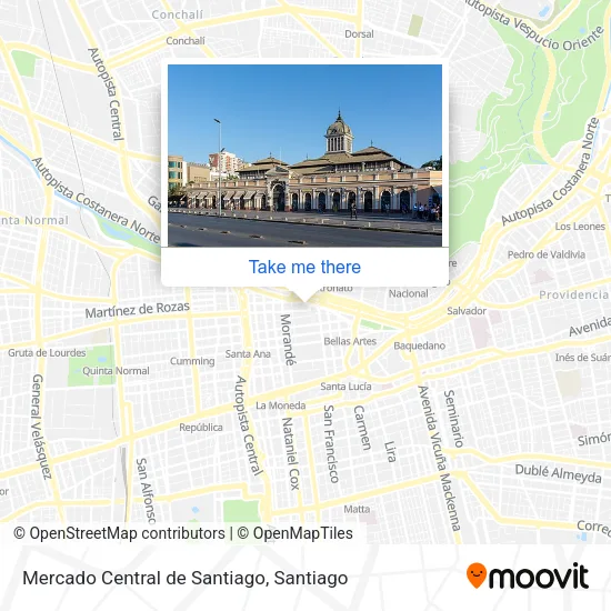 Mercado Central de Santiago map