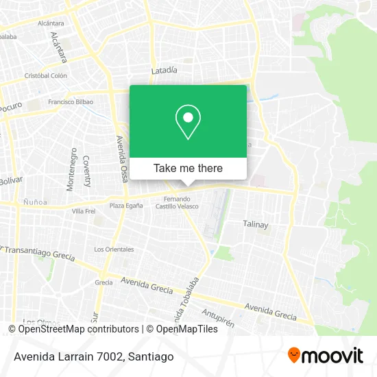 Avenida Larrain 7002 map