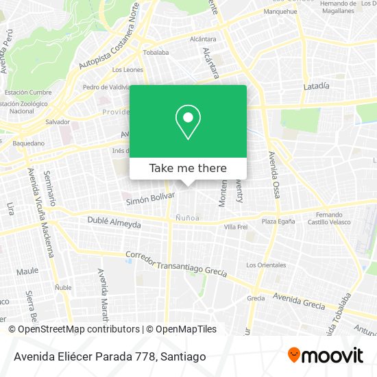 Mapa de Avenida Eliécer Parada 778