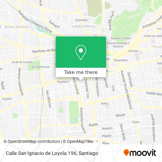 Mapa de Calle San Ignacio de Loyola 196