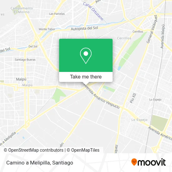 Mapa de Camino a Melipilla