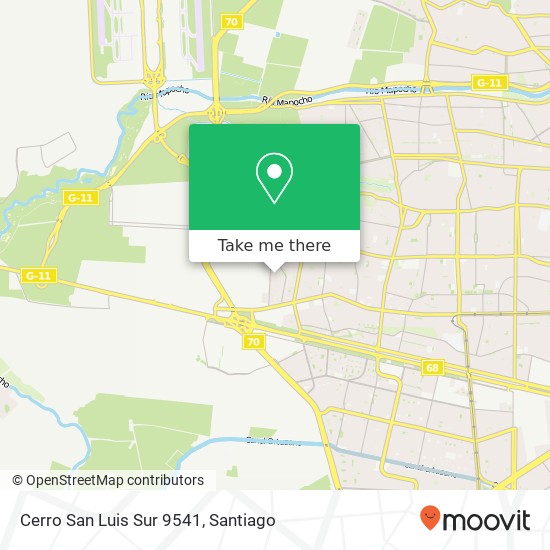 Mapa de Cerro San Luis Sur 9541