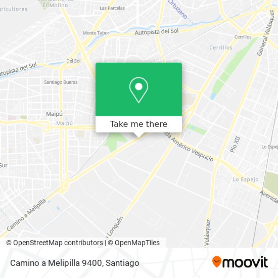 Camino a Melipilla 9400 map