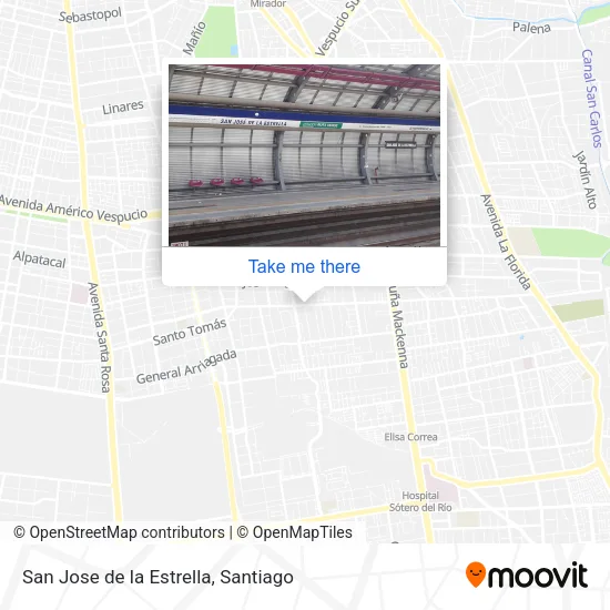 San Jose de la Estrella map