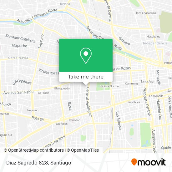 Díaz Sagredo 828 map