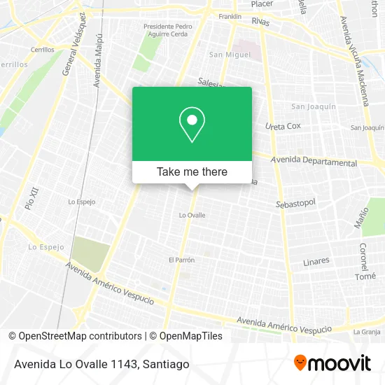 Avenida Lo Ovalle 1143 map