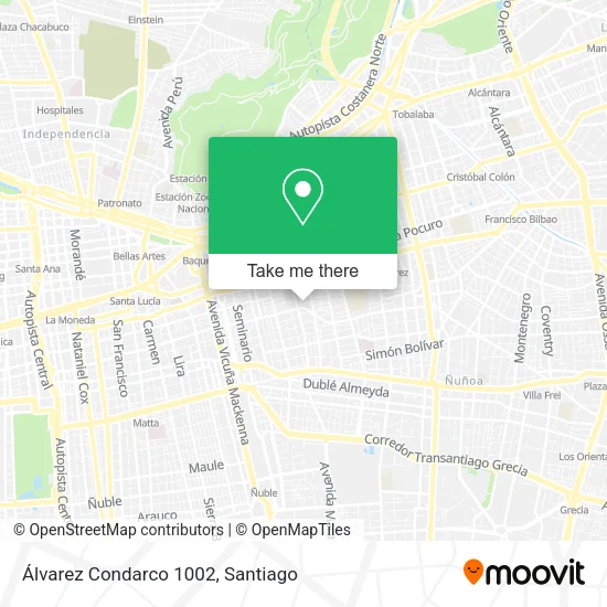 Álvarez Condarco 1002 map