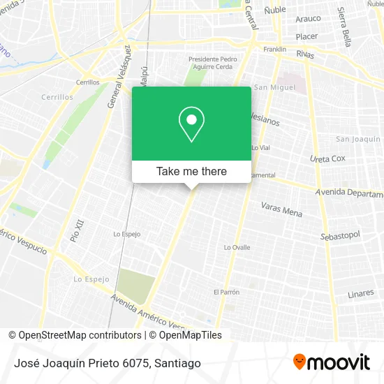 José Joaquín Prieto 6075 map