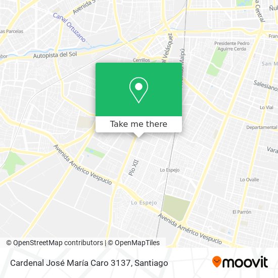 Cardenal José María Caro 3137 map