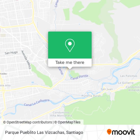 Parque Pueblito Las Vizcachas map