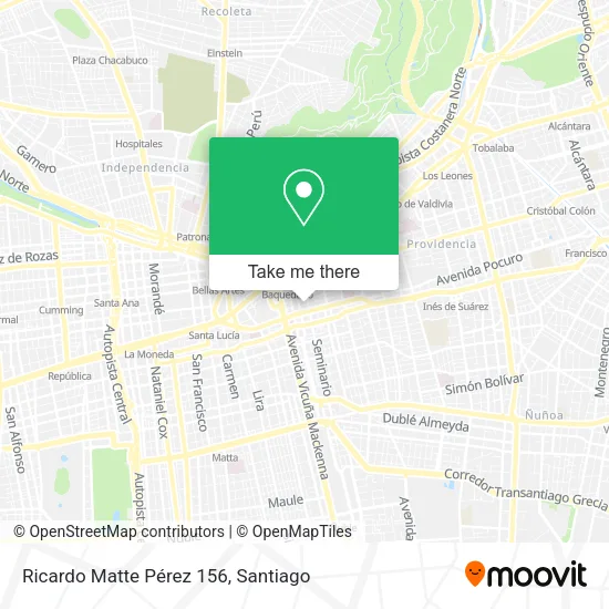Ricardo Matte Pérez 156 map