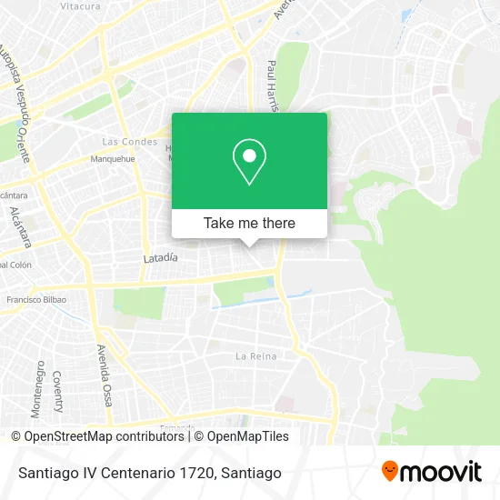 Santiago IV Centenario 1720 map