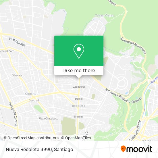 Nueva Recoleta 3990 map