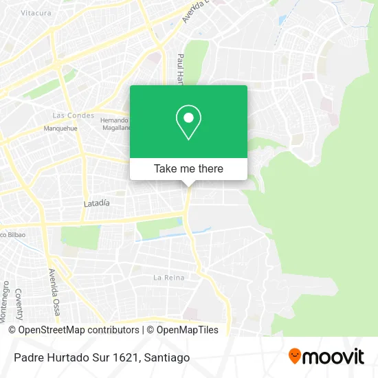 Padre Hurtado Sur 1621 map