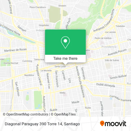 Diagonal Paraguay 390 Torre 14 map