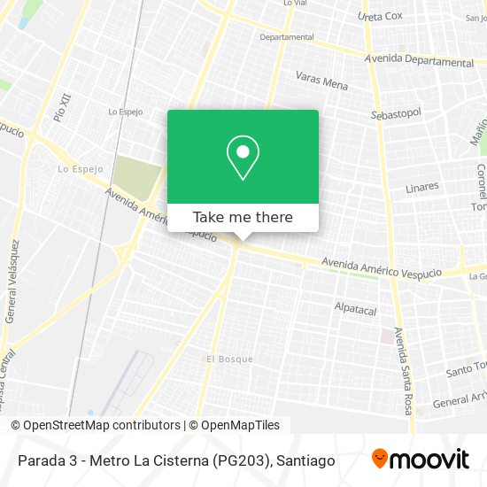 Parada 3 - Metro La Cisterna (PG203) map