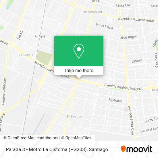 Parada 3 - Metro La Cisterna (PG203) map