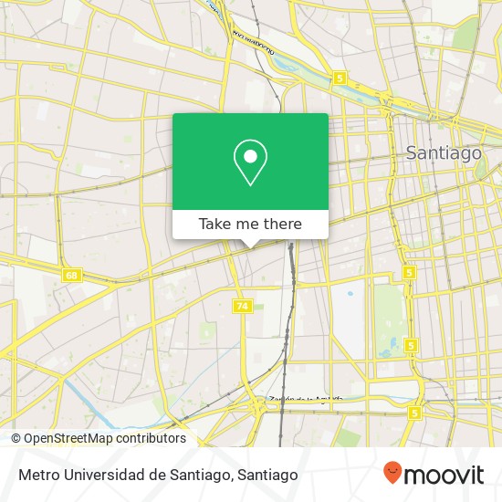 Metro Universidad de Santiago map