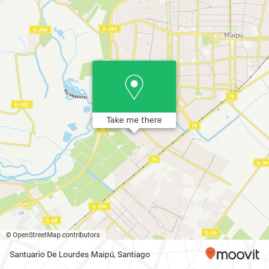 Mapa de Santuario De Lourdes Maipú