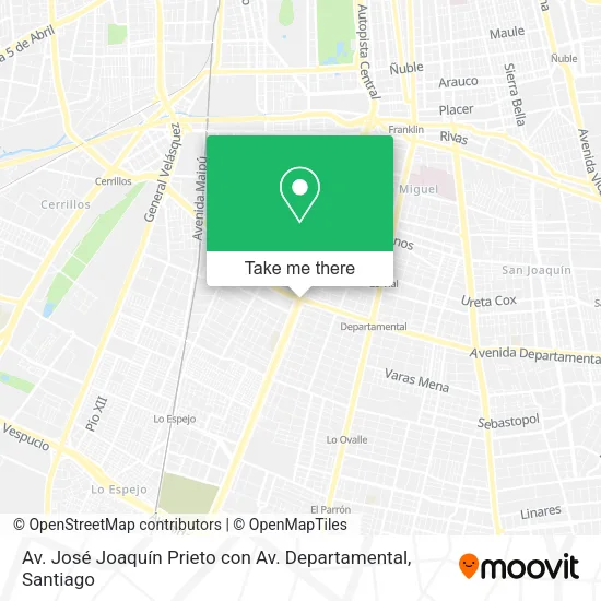 Av. José Joaquín Prieto con Av. Departamental map